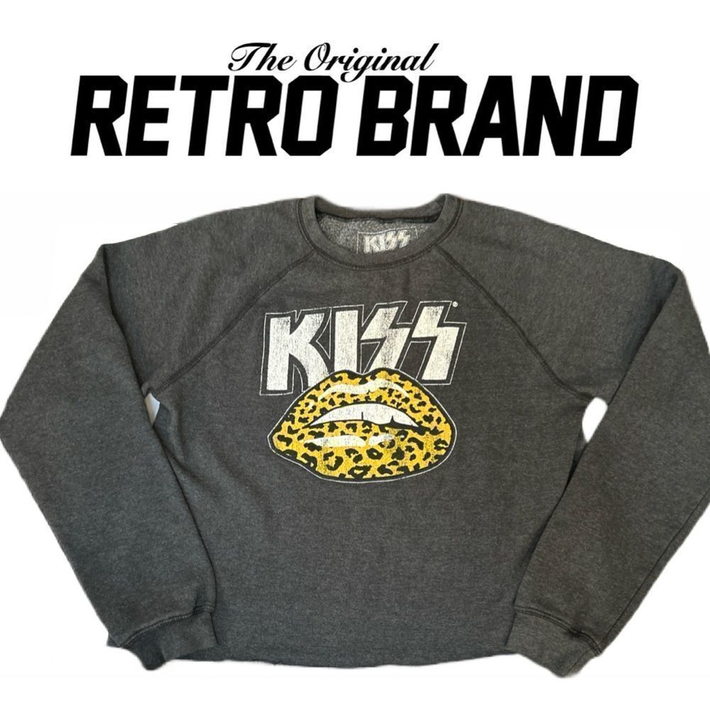 KISS The Original Retro Brand Crop Sweatshirt -‎ Size M